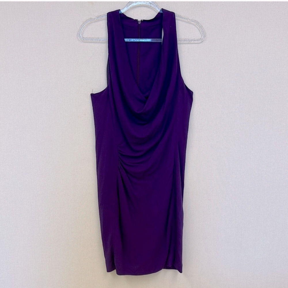 Yigal Azrouel Purple Midi Dress Size 12